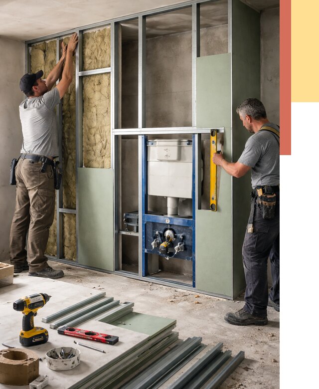 Установка сантехнических перегородок в Ухте от 8606 руб. | ОТДЕЛОЧНИК-Хта