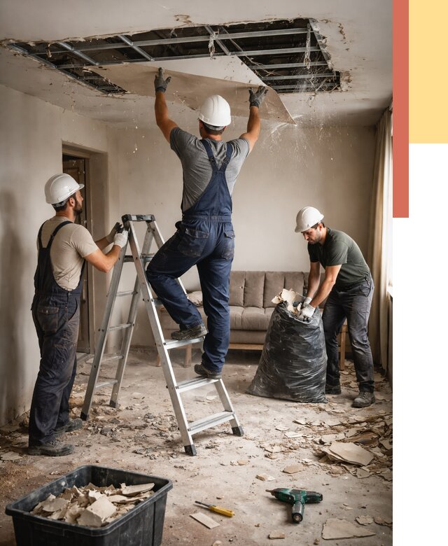 Демонтаж гипсокартонного потолка в Ухте от 425 руб. за м2 — ОТДЕЛОЧНИК-Хта