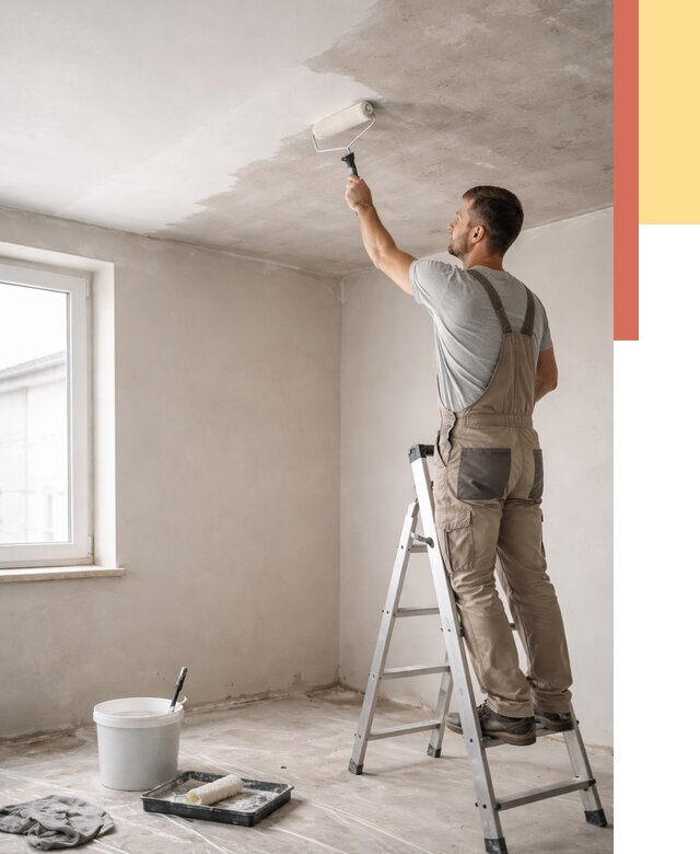 Грунтовка потолка в Ухте от 2531 руб. — быстро и недорого | ОТДЕЛОЧНИК-Хта