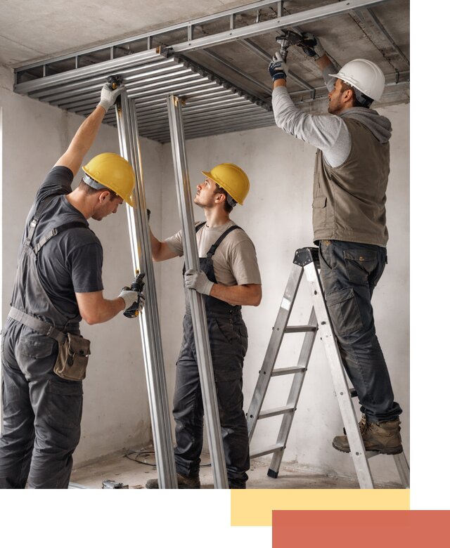 Монтаж реечного потолка под ключ в Ухте