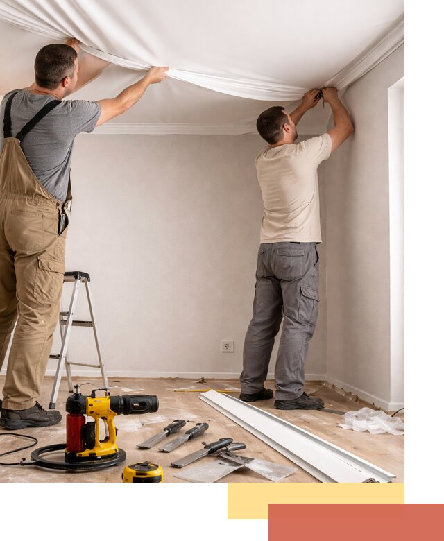 Монтаж ПВХ натяжного потолка в Ухте качественно и быстро