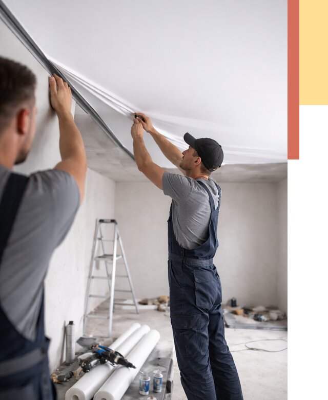 Монтаж матового натяжного потолка в Ухте от 4556 руб./м² — быстро и недорого | ОТДЕЛОЧНИК-Хта