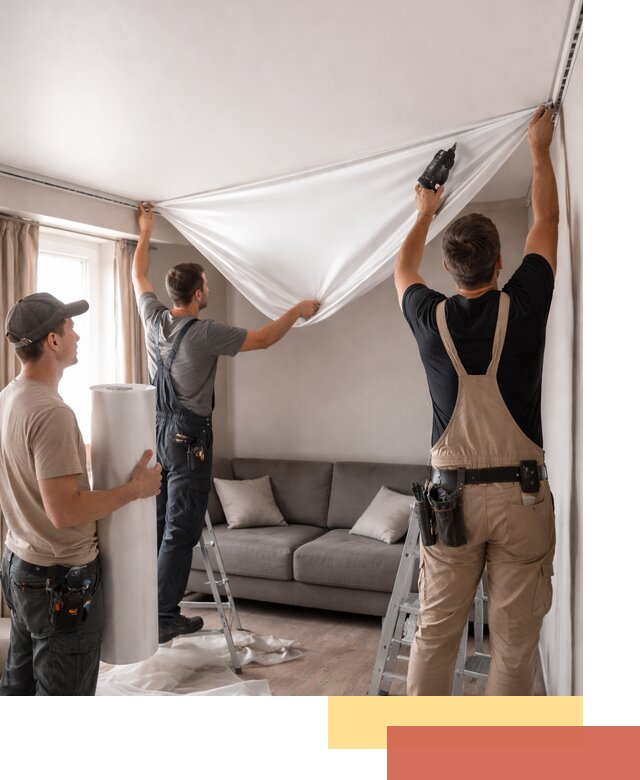 Монтаж сатинового натяжного потолка в Ухте качественно и быстро