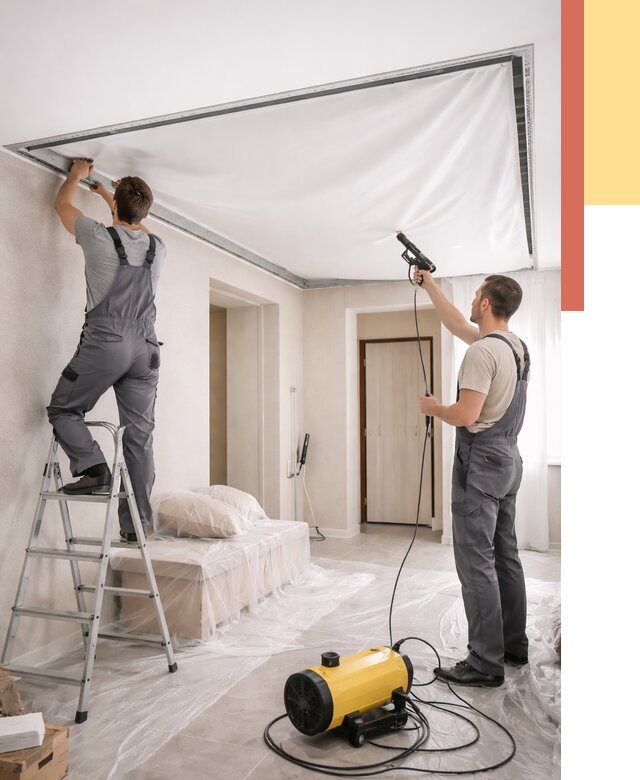 Монтаж натяжного потолка в прихожей в Ухте от 2683 руб. под ключ | ОТДЕЛОЧНИК-Хта