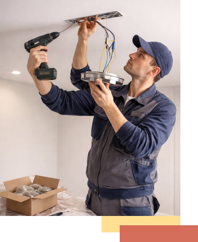 Установка люстры в натяжной потолок в Ухте