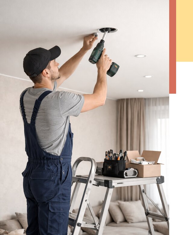 Установка и монтаж точечных светильников в натяжной потолок в Ухте от 1823 руб. | ОТДЕЛОЧНИК-Хта