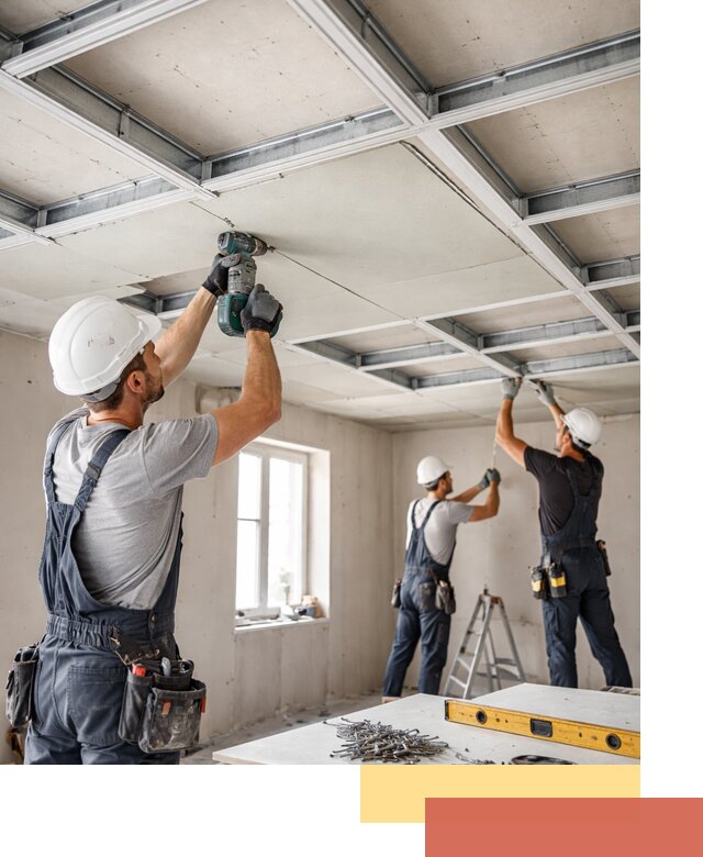 Кессонный потолок из гипсокартона под ключ в Ухте