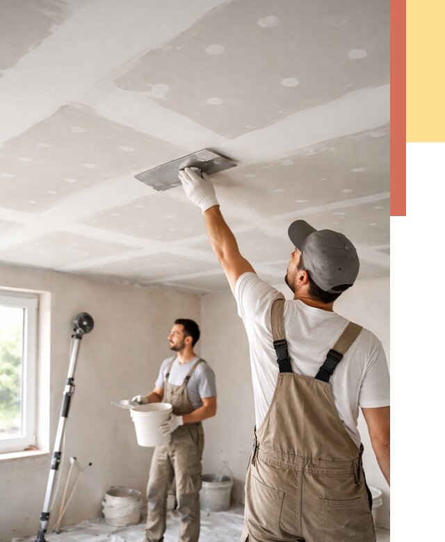 Шпаклевка потолка из гипсокартона в Ухте от 3240 руб./м2 — услуги под ключ | ОТДЕЛОЧНИК-Хта