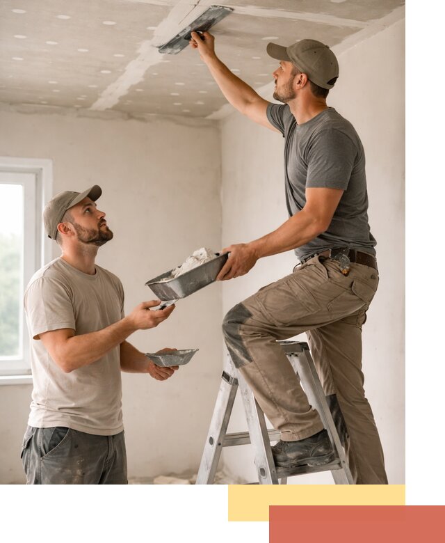 Шпаклевка потолка из гипсокартона в Ухте качественно и быстро