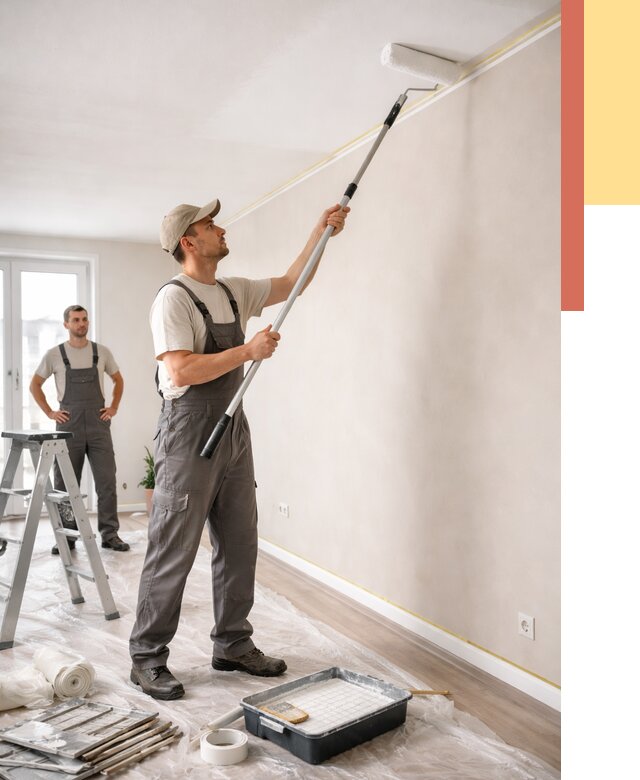 Покраска потолка из гипсокартона в Ухте от 4556 руб./м2 — услуги под ключ | ОТДЕЛОЧНИК-Хта