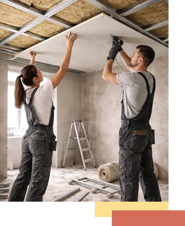 Звукоизоляция потолка из ГКЛ в Ухте профессионально и надежно