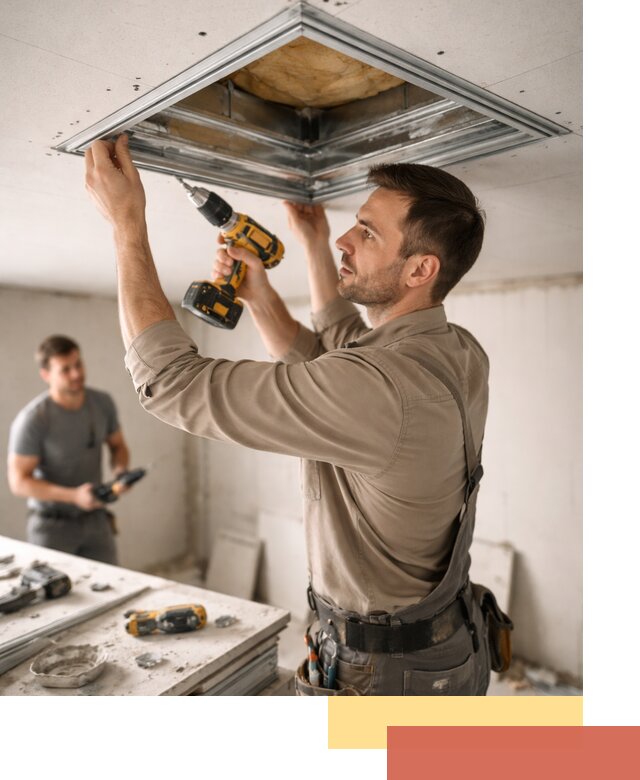 Монтаж люка в потолок из ГКЛ в Ухте