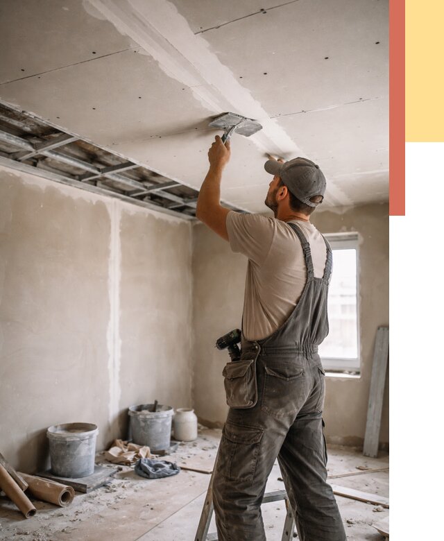 Ремонт потолка из гипсокартона в Ухте от 658 руб./м² — быстро и недорого | ОТДЕЛОЧНИК-Хта