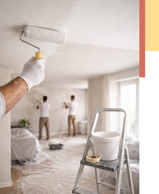 Покраска потолка акриловой краской в Ухте от 2531 руб. | ОТДЕЛОЧНИК-Хта