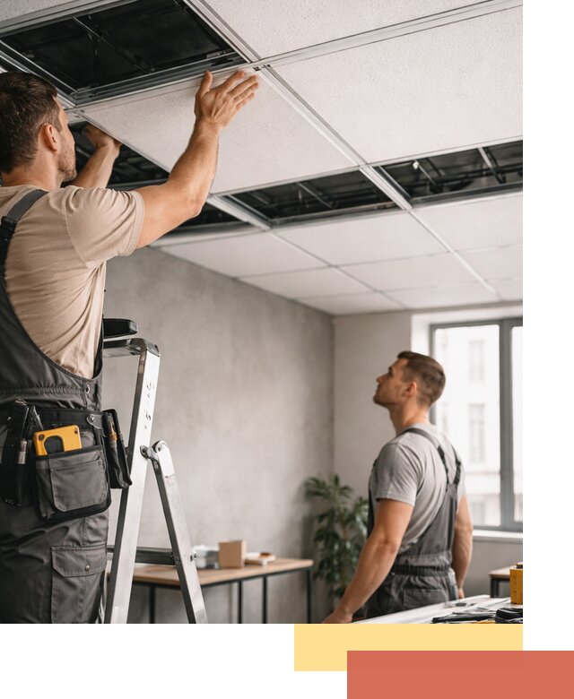 Монтаж потолочной плитки в Ухте качественно и в срок