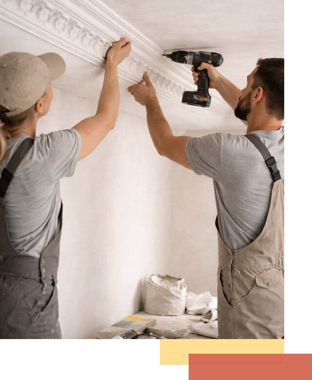 Профессиональный монтаж лепнины на потолок в Ухте