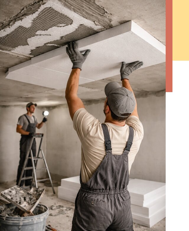 Утепление потолка пенопластом в Ухте от 4556 руб/м2 — недорого и быстро | ОТДЕЛОЧНИК-Хта