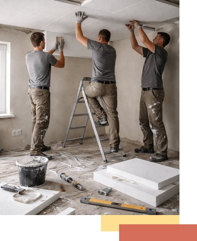 Утепление потолка пенопластом в Ухте быстро и качественно